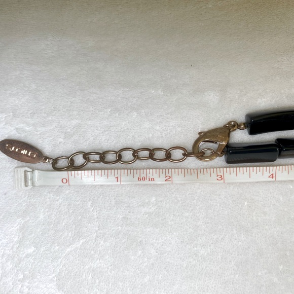 Chico’s Chunky Black, Red and Gold Beaded Long Necklace w/Matching Earrings - Picture 9 of 10